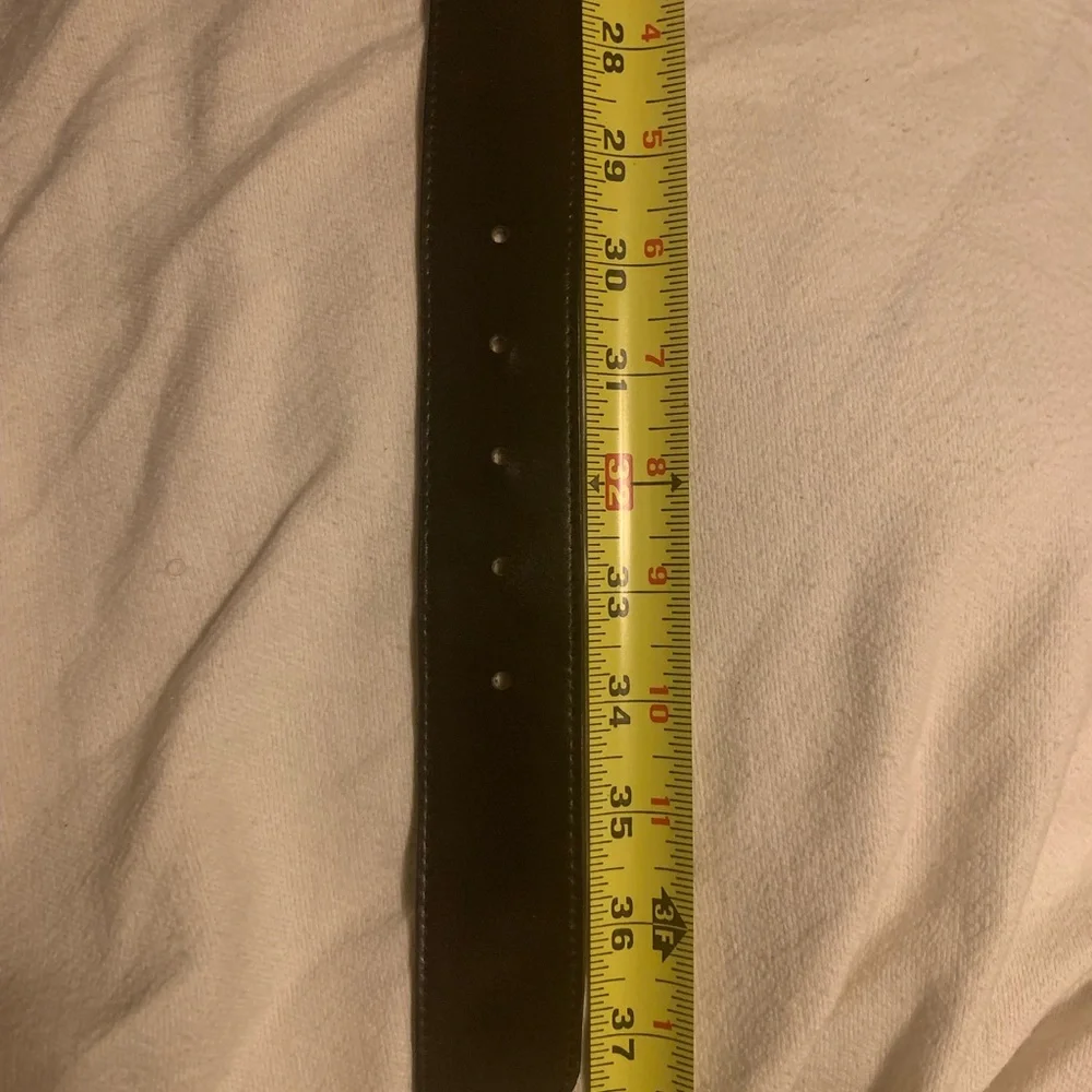 ✨⚡️💥Talbots Women Belt Size S Black Leather Exterior Gold Bamboo Buckle - Picture 9 of 11